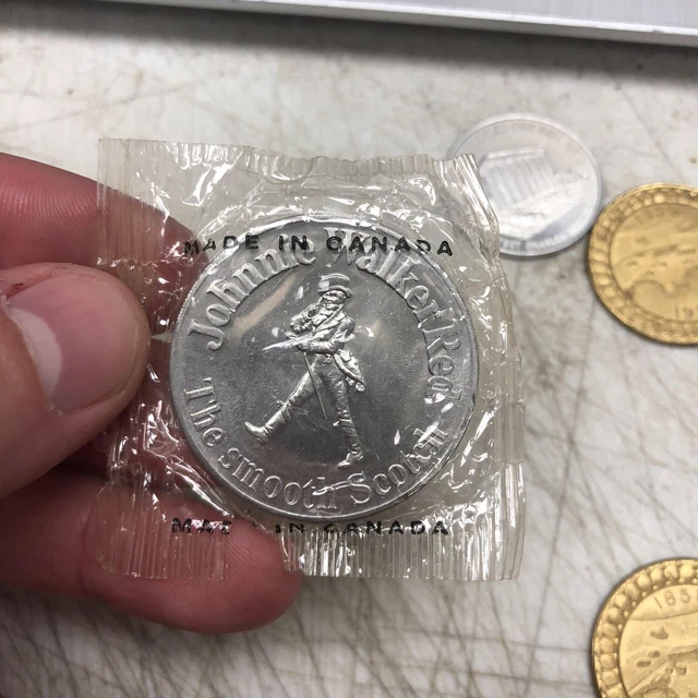 1972 Kansas City Chiefs Football Schedule Johnnie Walker Red Scotch Token Coin