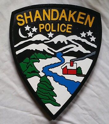 Police Shandaken 3d routed wood patch plaque sign Custom