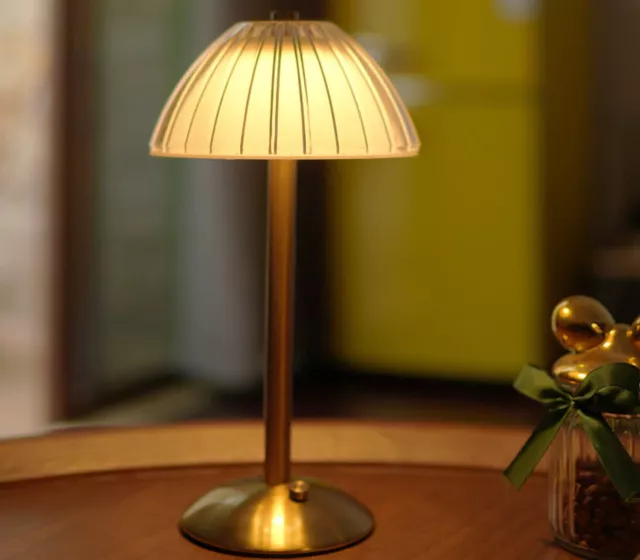 Lampada LED Tavolo Touch Senza Fili Retro Dimmerabile Luce Fredda Calda Naturale