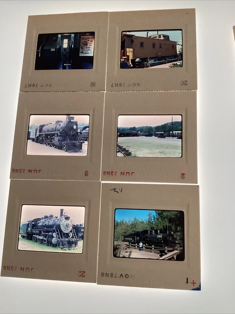 1970’s Southern Union Pacific RR Locomotive Caboose Lantern 7 Slide Photo Trains