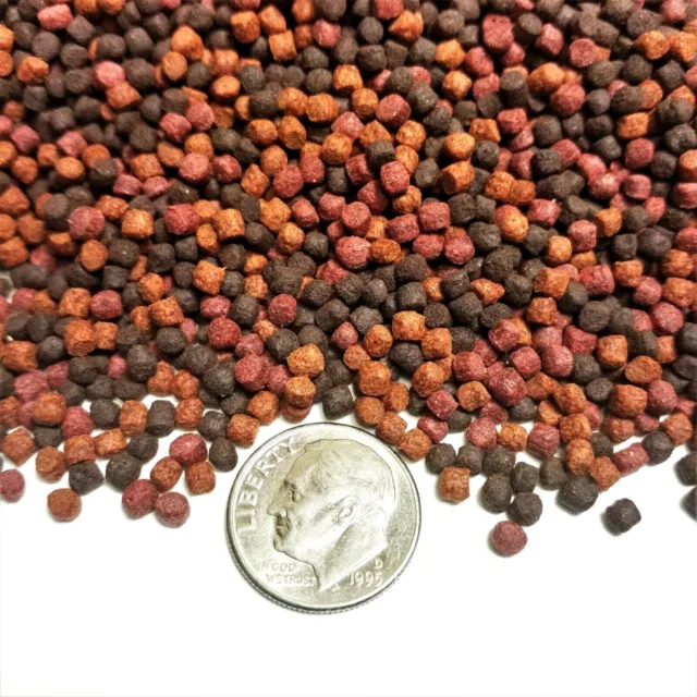 Floating/Sinking Mix California Blackworm-Intense Red Coloring Pellets. Apx 3mm