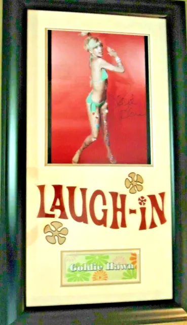 Laugh In  Signed Goldie Hawn  Framed JSA