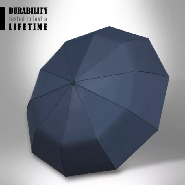 Parapluie Inversé Noir Bleu Anse C Anti UV anti retournement