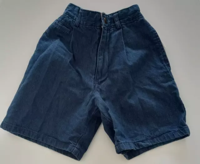 Vintage Gant Salty Dog Brewster Shorts Kid's Size 5 Pockets Denim Blue Pleated