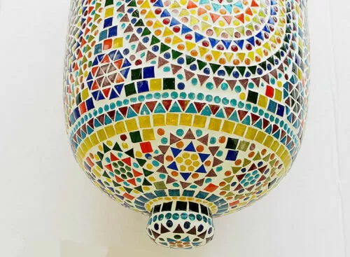 Orient Kolonial Glas Decken Hängelampe lampe Mosaic Glass Pendant light 12 3