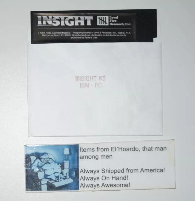 Insight Level Five Research for IBM PC Vintage Computer Software