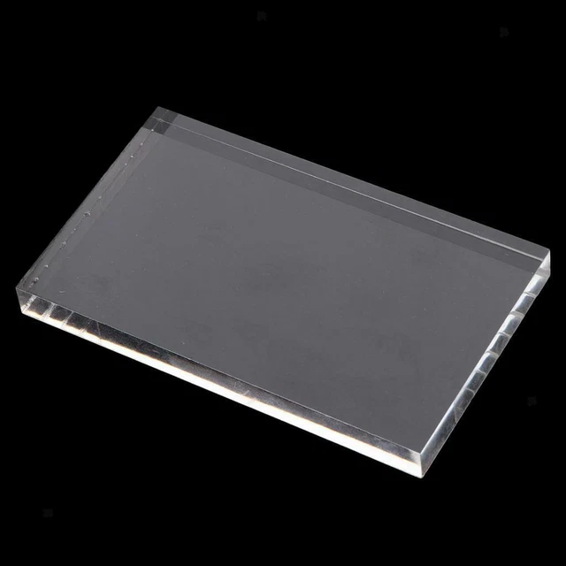 Rectangle Clear Acrylic Block Stamp Blocks Stamping Tool DIY Crafts 10x6cm