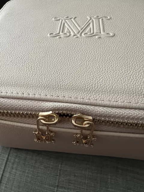Max Mara Vanity Beauty Travel Case Gold Hardware w/ Mirror NEW IN BOX VIP GIFT 2