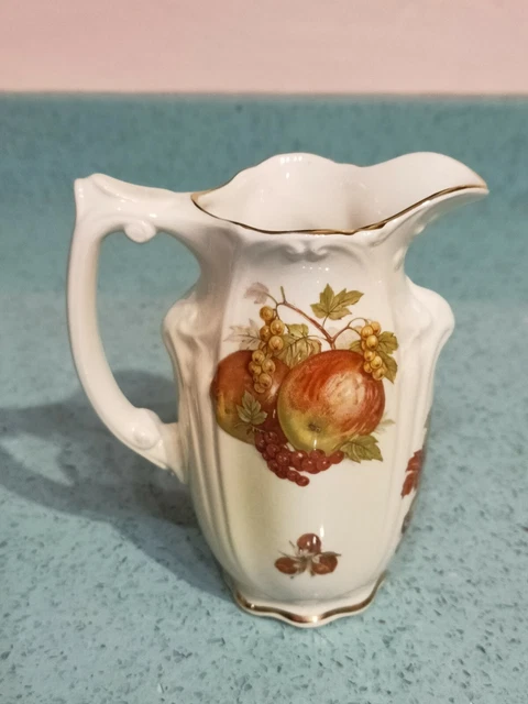 Royal Worcester Palissy Creme/Milchkanne, Vintage England, Obstdesign