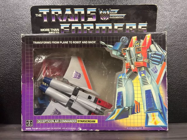 1984 Hasbro Transformers Generation 1 G1 Starscream Complete in Box Original