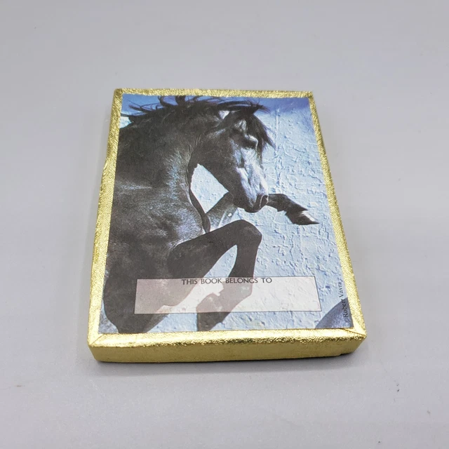 Vintage Antioch Bookplate Co Bookplates Black Stallion In Box 50 Count Horse