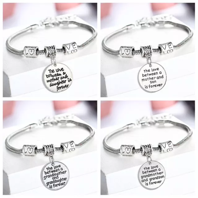 925 Sterling Silver Plated Bangle Bracelet Charm Lady Womens Jewellery Gift