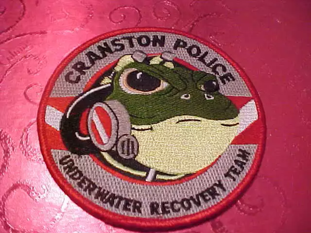 Cranston Rhode Island Dive Team Police Patch Shoulder Size Unused 4 In.
