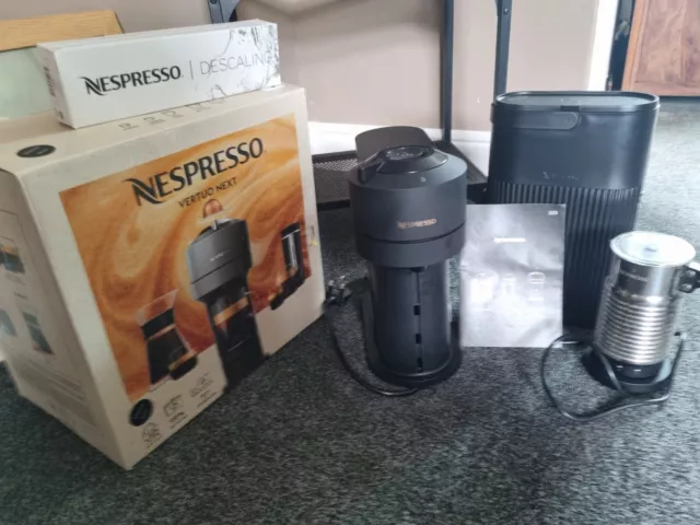 Nespresso Vertuo Next Coffee Capsule Machine Matt Black With Accessories