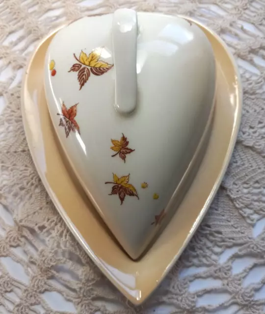 Vintage Royal Winton Grimwades 1002 Butter/Cheese Plate & Cover Heart-Shaped