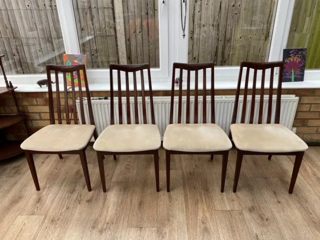 Set of 4 Mid Century G Plan Teak Fresco Dining chairs