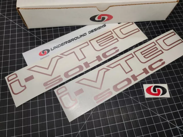 I-VTEC SOHC 12" (2-Pack) Vinyl Decal Vtec Sticker fits Honda Civic Si Type R RSX