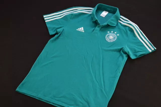 Adidas Deutschland Polo Shirt Training Trikot Jersey Camiseta Maglia Grün DFB L