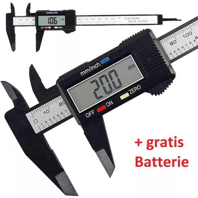 Digitaler Messschieber Schieblehre Messlehre 0-150mm LCD Display Messen Digital 2