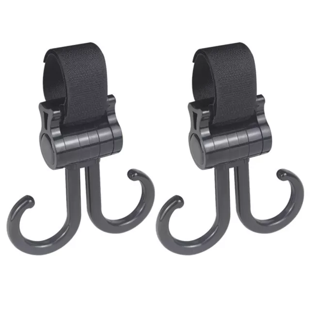 Sturdy Baby Stroller Double Hooks Secure Bag Storage Load-bearing Hook Strong 3