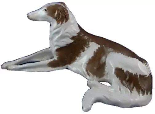 Antiq Rosenthal Porcelain Barzoi Figure Chien Figure Porcelain Barsoi Dog