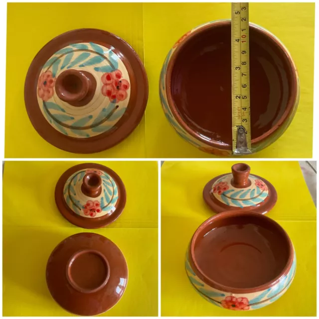 Tagine Morocco Ceramic Small Serving Pot Handmade for Spice, Sauce, Olive, nuts