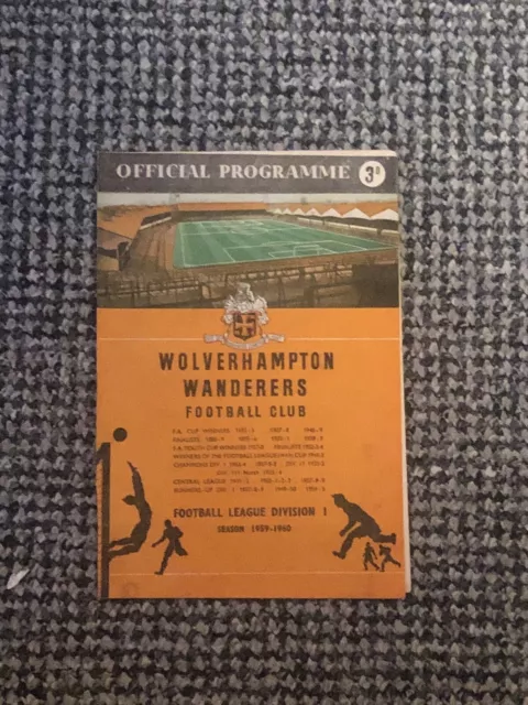 Wolverhampton Wanderers v Arsenal  - 1959/60 - Division 1 - Match Day Programme