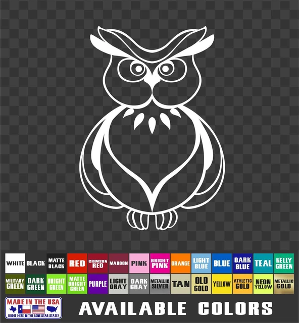 Owl Sticker Vinyl Decal Car Van Truck Laptop