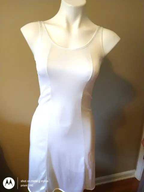 J.C. COLLECTIONS Girls White Full Slip Adjustable Straps Nylon Slip Dress Sz 8