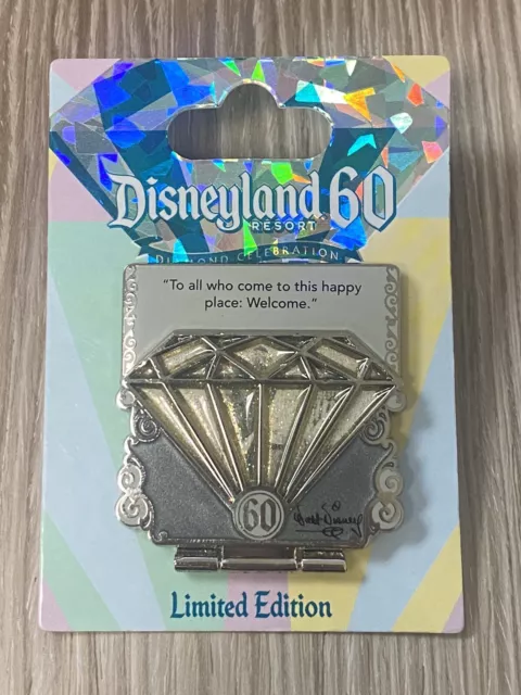 Disneyland 60th Anniversary Diamond  7 Of 7 Countdown pin LE Walt Dinsey