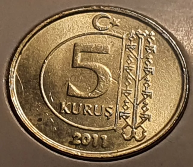 TURQUIE  5 kurus 2011 (yeni kuruş) 