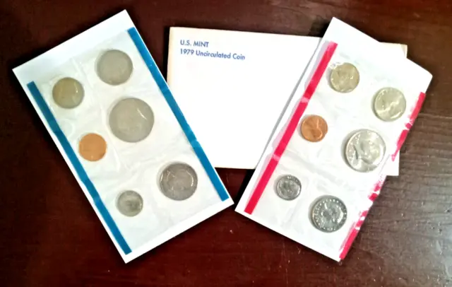 US MINT 1979 UNCIRCULATED COIN SET DENVER & PHILADELPHIA - Free Shipping