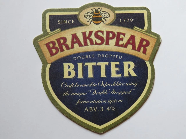 Beer Bar Mat Coaster: Brakspear Double Dropped Bitter ~ UK Brewery Since1779