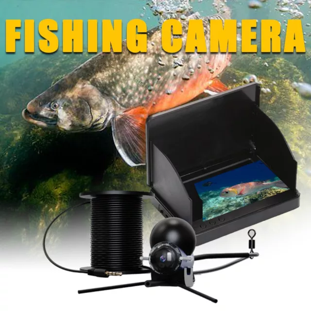 50M 1000TVL Fischfinder Unterwasser Angeln Kamera 4.3" HD Infrarot Nachtsicht