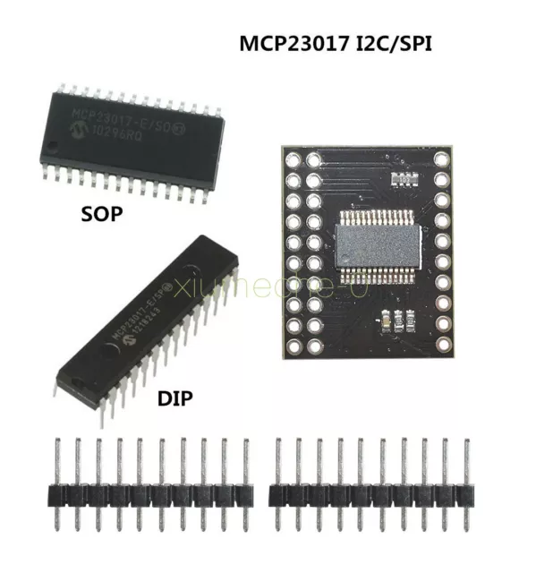 MCP23017 DIP SOP Bidirectional 16-Bit I/O Expander I2C IIC Serial Interface