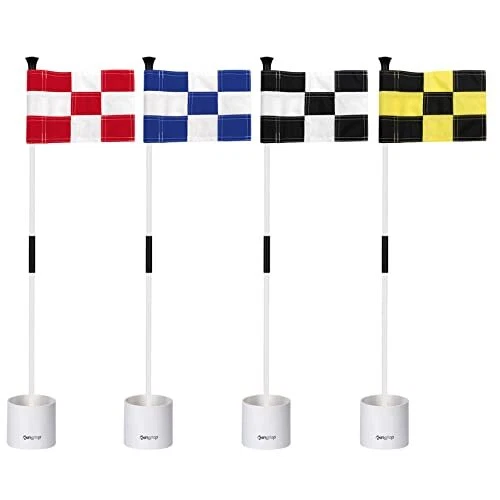 KINGTOP MINIATURE GOLF Flagstick Practice Putting Green Flags for Yard
