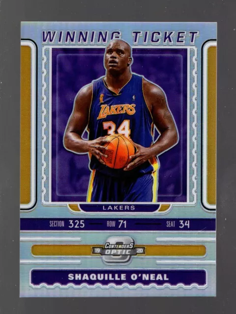 2019-20 Optic Contenders Winning Ticket Silver Prizm #5 Shaquille O'neal Lakers