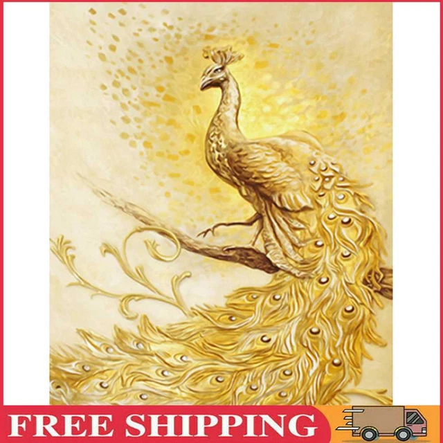 DIY 5D Diamant Malerei Vollbohrer Kit, Pfau Tier Diamond Painting Bilder Set Dia