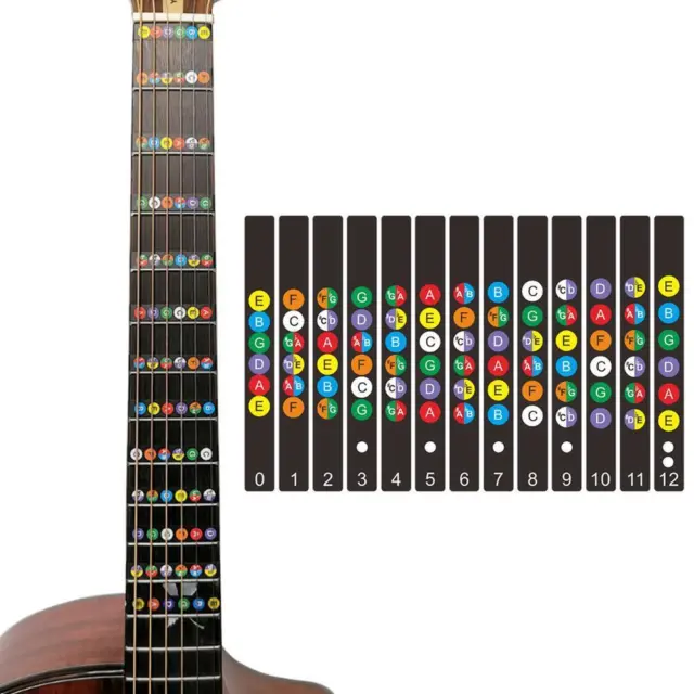 Guitar Scale Name Stickers Electric Guitar Beginner D6 new Q5Y4 Accessories Y4M2
