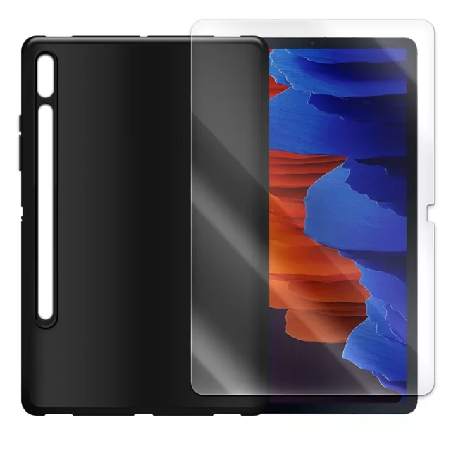 Easy to Install Screen Protector Soft TPU Case f Samsung Galaxy Tab S8+ SM-X808U