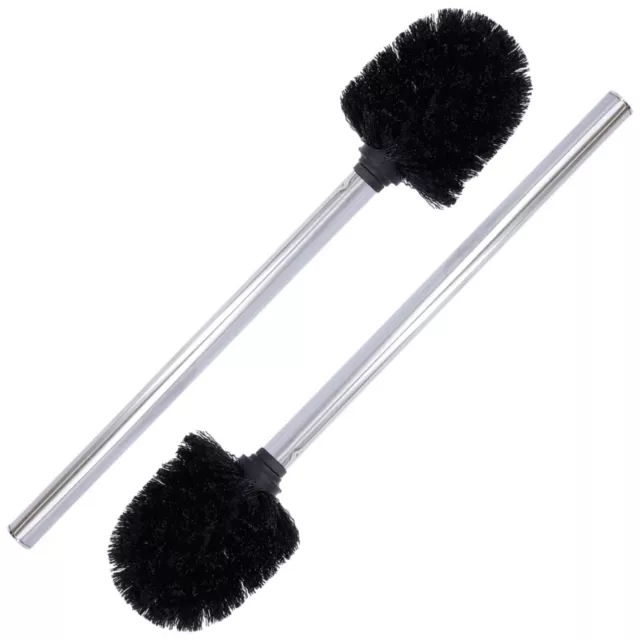 GEEZY 2x Stainless Steel Toilet Brush Bathroom Cleaning Sturdy Bristles Quality