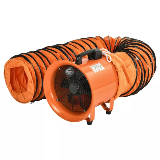 12''Extractor Fan Blower portable with 5m Duct Hose Exhaust Ventilator 520W 16FT