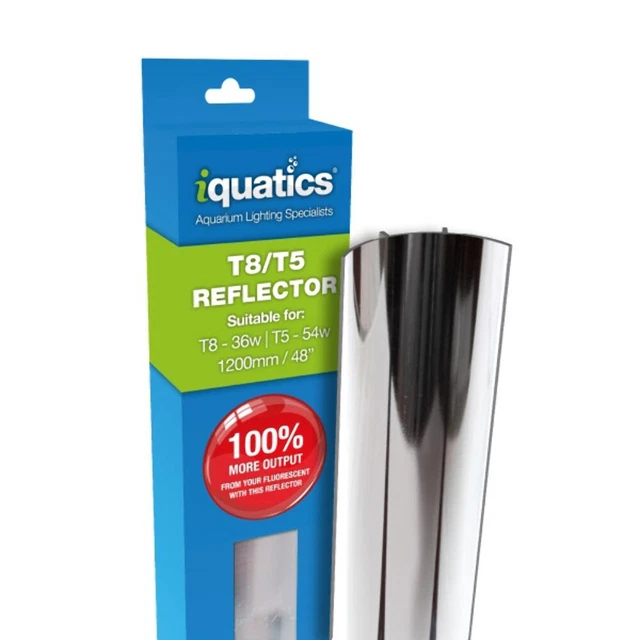 36W- Single Pack- iQuatics T8 Aluminium Reflector-Increased output by up to 100%