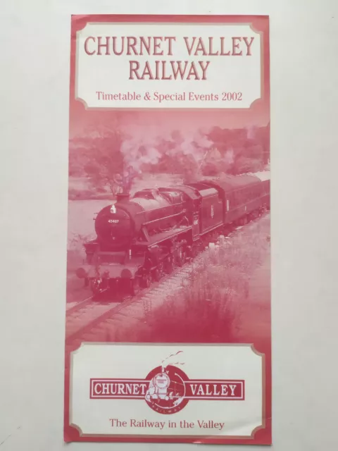 Churnet Valley Railway Timetable and Special Events 2002