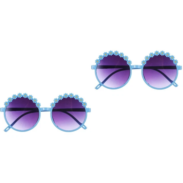 2 Pairs Beach Party Eye Decor Little Daisy Sunglasses Fashion Glasses Aldult