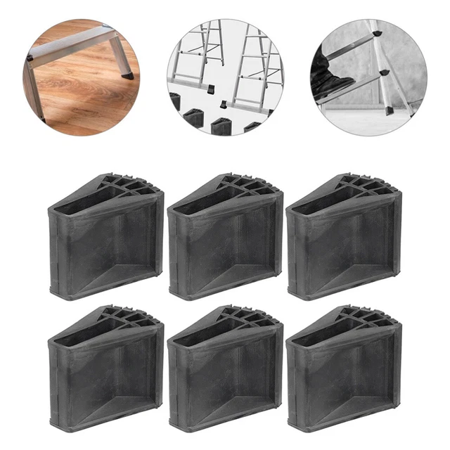 6 piezas Tapa Pies Pies Almohadillas Piezas de escalera Muebles Pies de goma Almohadillas Escalera