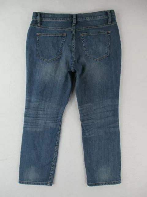 ANA Jeans Womens 8 Blue Denim Boyfriend Skinny Faded Mid Rise Outdoors 30x24 2