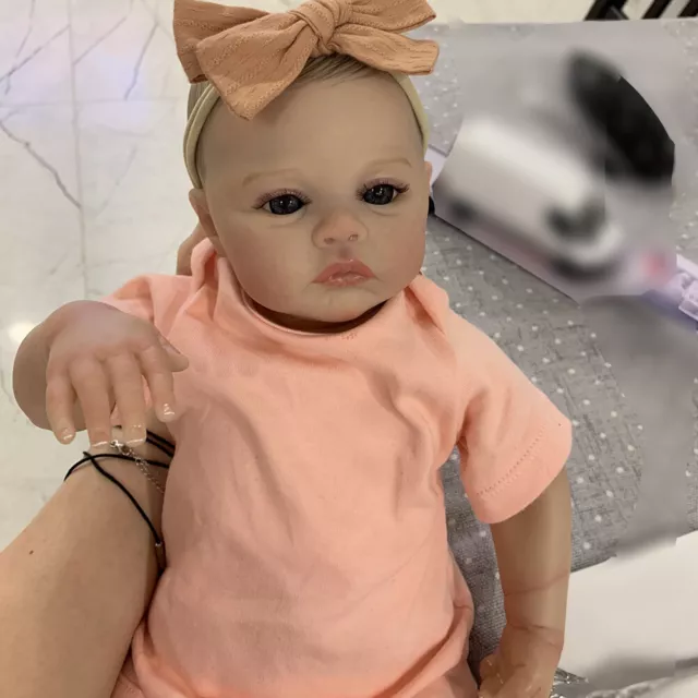 18 inch Soft Cloth Body Reborn Doll Handpainted Newborn Toddler Doll Kids Toy