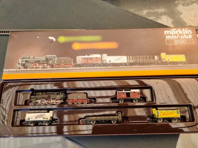 Marklin Mini Club, Z Gauge, Steam And Wagon Set 8130