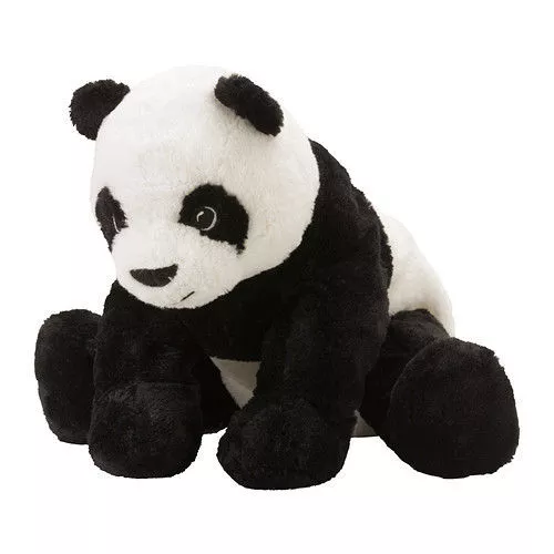 IKEA Set di 2 peluche KRAMIG bianco/nero